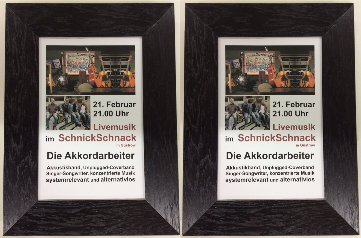 Plakat mit Rahmen